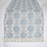 Ellara Blue - Linen Blue Decorative Bed Runner and Cushion Cover