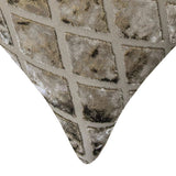 Rhombus Gray - Gray Velvet Throw Cushion Cover