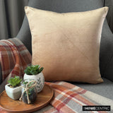 Beige Velvet Throw Cushion Cover - Velvet Beige Jules