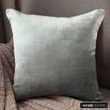 Velvet Sea Jules - Sea Blue Velvet Throw Pillow Cover