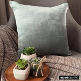 Velvet Sea Jules - Sea Blue Velvet Throw Cushion Cover