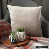 Velvet Ivory Jules - Ivory Velvet Throw Cushion Cover