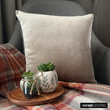 Velvet Ivory Jules - Ivory Velvet Decorative Euro Sham