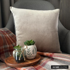 Velvet Ivory Jules - Ivory Velvet Decorative Euro Sham