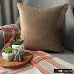 Brown Velvet Throw Cushion Cover - Velvet Choco Jules