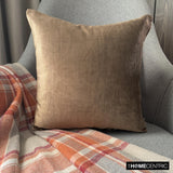 Brown Velvet Throw Cushion Cover - Velvet Choco Jules
