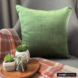 Velvet Emerald Jules - Emerald Green Velvet Throw Cushion Cover