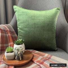 Emerald Green Velvet Throw Cushion Cover - Velvet Emerald Jules