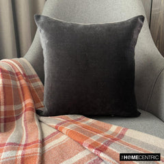 Grey Velvet Throw Cushion Cover - Velvet Grey Jules
