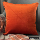 Velvet Orange Jules - Orange Velvet Throw Cushion Cover