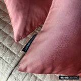 Dusty Pink Slub Satin - Pink Satin Throw Pillow Cover