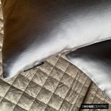 Silver Gray Slub Satin - Silver Satin Throw Pillow Cover