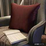 Wine Slub Satin - Wine & Purple Satin Throw Cushion Cover
