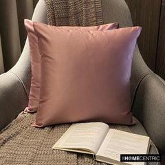 Muave Satin Throw Pillow Cover - Muave Slub Satin