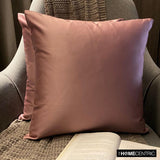 Muave Slub Satin - Muave Satin Throw Cushion Cover