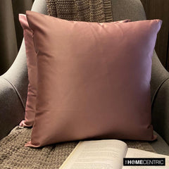 Muave Satin Throw Pillow Cover - Muave Slub Satin