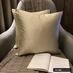 Cream Satin Throw Pillow Cover - Cream Satin Slub