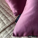 Light Purple Slub Satin - Light Purple Satin Throw Cushion Cover