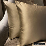 Champagne Slub Satin - Champagne Satin Throw Cushion Cover
