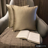 Champagne Slub Satin - Champagne Satin Throw Cushion Cover