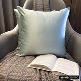 Ice Green Slub Satin - Ice Green Satin Throw Cushion Cover