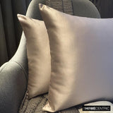 Light Pink Slub Satin - Light Pink Satin Throw Cushion Cover