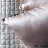 Light Pink Slub Satin - Light Pink Satin Throw Cushion Cover
