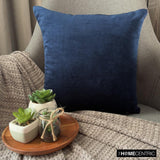 Velvet Blue Jules - Blue Velvet Decorative Euro Sham