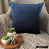 Velvet Blue Jules - Blue Velvet Decorative Euro Sham