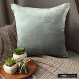 Velvet Sea Jules - Sea Blue Velvet Throw Pillow Cover