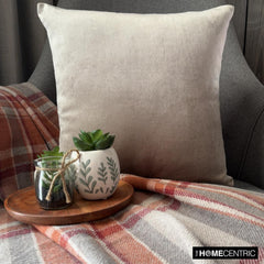 Velvet Ivory Jules - Ivory Velvet Decorative Euro Sham