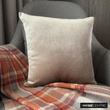 Velvet Ivory Jules - Ivory Velvet Throw Cushion Cover