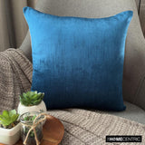 Velvet Turquoise Jules - Turquoise Velvet Throw Cushion Cover