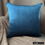 Velvet Turquoise Jules - Turquoise Velvet Throw Cushion Cover