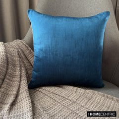 Velvet Turquoise Jules - Turquoise Velvet Decorative Euro Sham