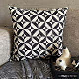 Mono Illusion - Black And White Cotton Throw Cushion Cover