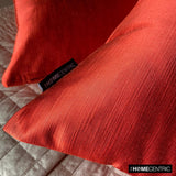 Rust Slub Satin - Rust Satin Throw Cushion Cover