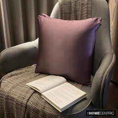 Lilac Satin Throw Pillow Cover - Lilac Slub Satin
