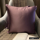 Lilac Slub Satin - Lilac Satin Throw Pillow Cover