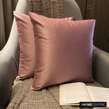 Muave Slub Satin - Muave Satin Throw Cushion Cover