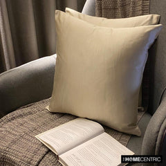 Cream Satin Throw Pillow Cover - Cream Satin Slub