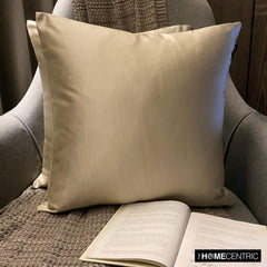 Cream Satin Throw Pillow Cover - Cream Satin Slub