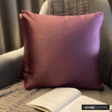 Light Purple Slub Satin - Light Purple Satin Throw Cushion Cover