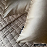 Champagne Slub Satin - Champagne Satin Throw Cushion Cover