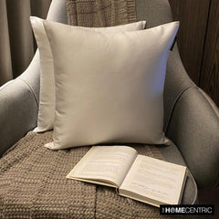 Off White Satin Throw Pillow Cover - Off White Slub Satin