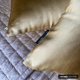Light Gold Slub Satin - Light Gold Satin Throw Cushion Cover
