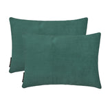 Teal Green Velvet Dream Lumbar Cushion Cover