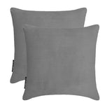 Light Gray Plain Velvet Throw Cushion Cover - Light Gray Velvet