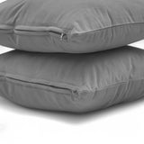 Light Gray Velvet Lumbar Cushion Cover Pack of 2 - Light Gray Velvet Dream