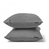 Light Gray Velvet Lumbar Cushion Cover Pack of 2 - Light Gray Velvet Dream